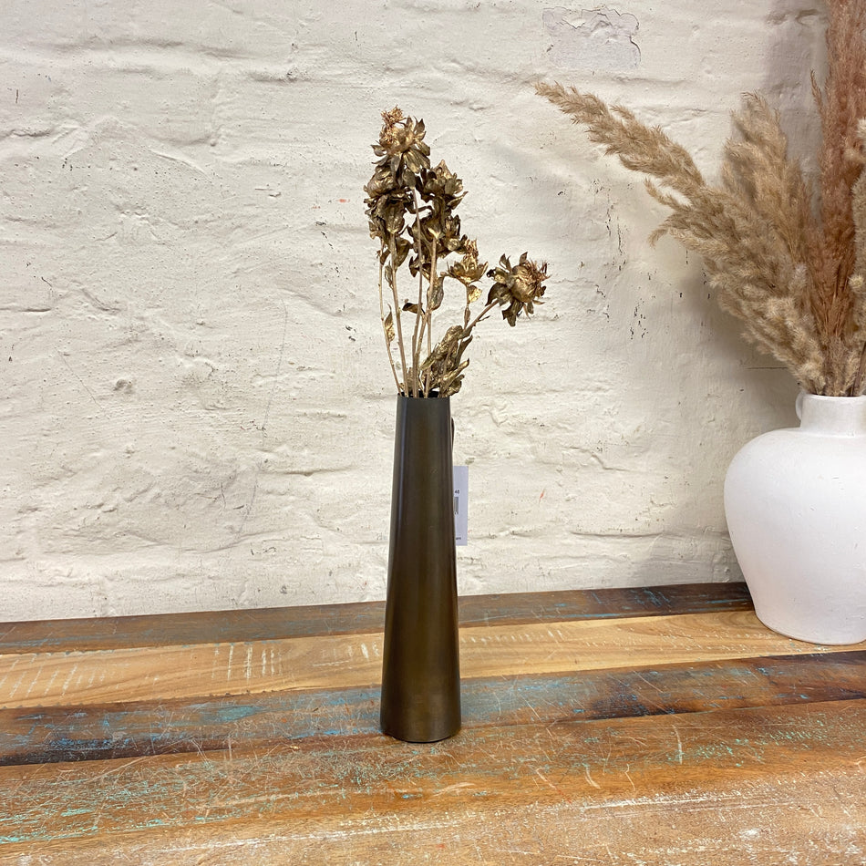 Vase kupfern Metall 24cm Deko Blumenvase