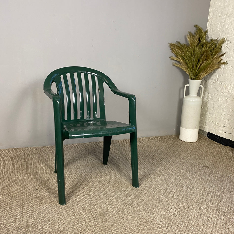 Grosfillex Outdoor Gartenstuhl dunkelgrün Kunststoff Stuhl