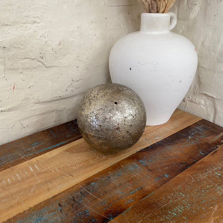 Deko-Kugel metallisch grau Dekoartikel 12cm