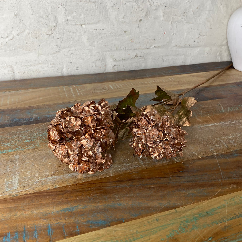 Dekoblume Kunstzweig Viburnum kupferfarben Kunststoff Dekoartikel