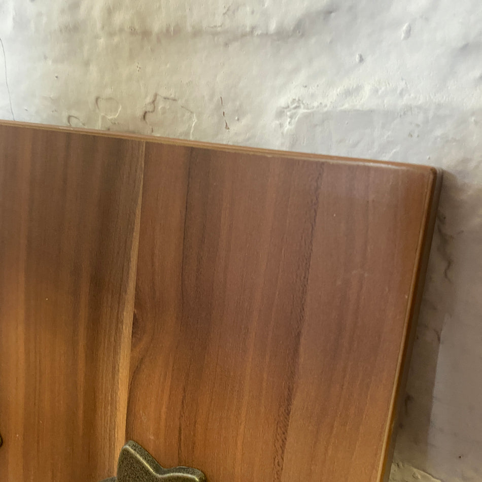 Wandgarderobe gebraucht braun Holz Dekor 4 Haken Garderobe