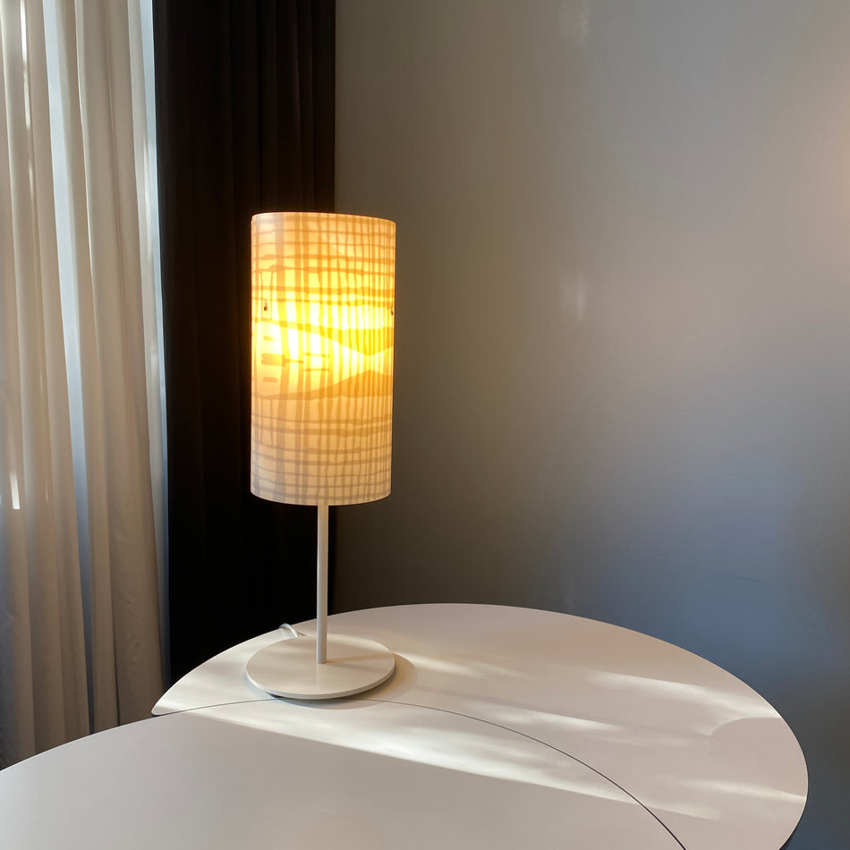 Mawa Design Tischlampe gebraucht weiß grau Lampe