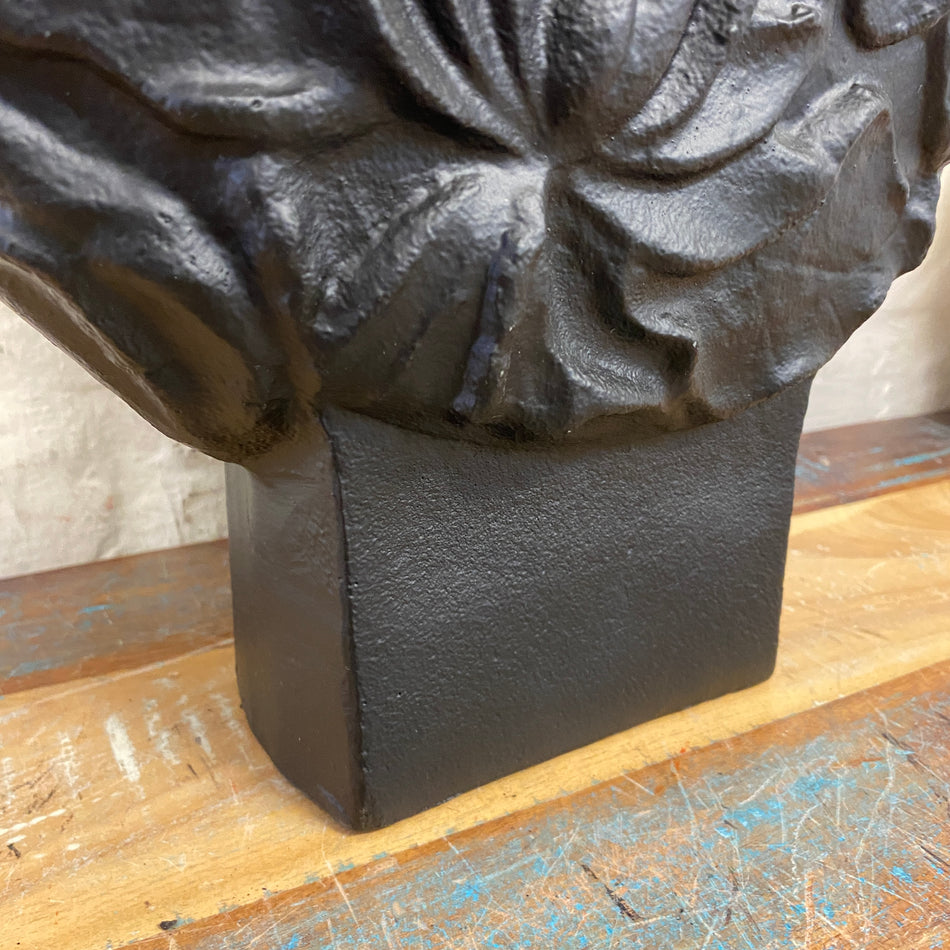 Light & Living Palesa Vase schwarz Metall floral 35cm Deko