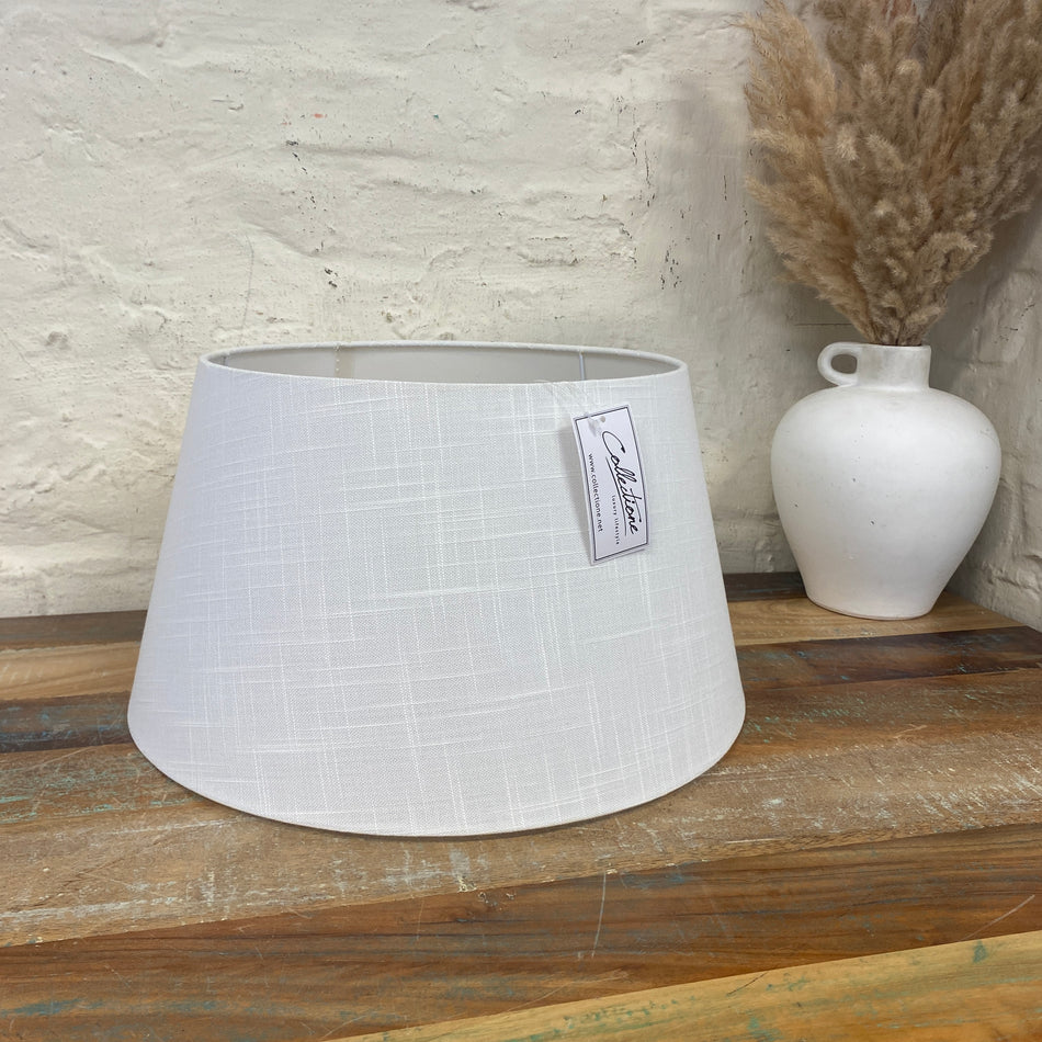 Lampenschirm weiß Stoffschirm 40cm Beleuchtung