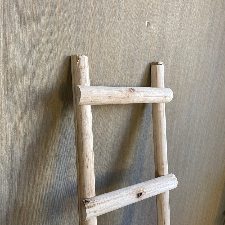 Deko Leiter Naturholz 130cm Massivholz Ablage