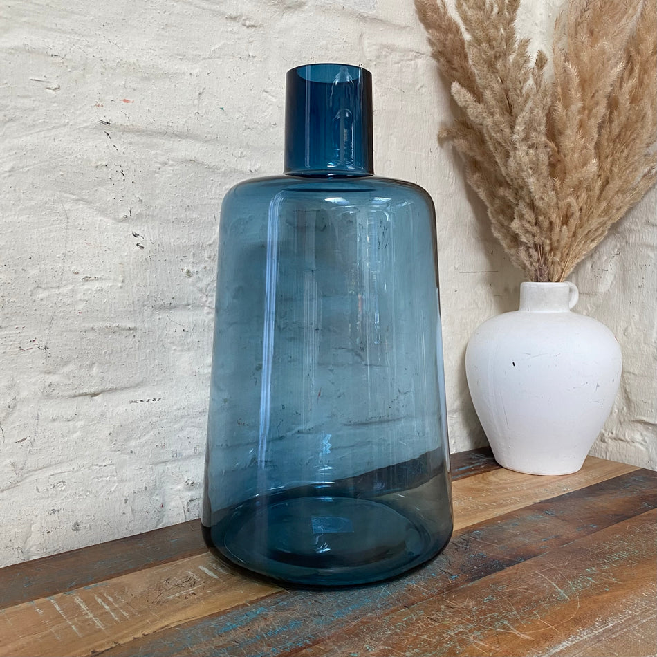 Light & Living Dekovase Eniwa blau Glas Vase 40cm