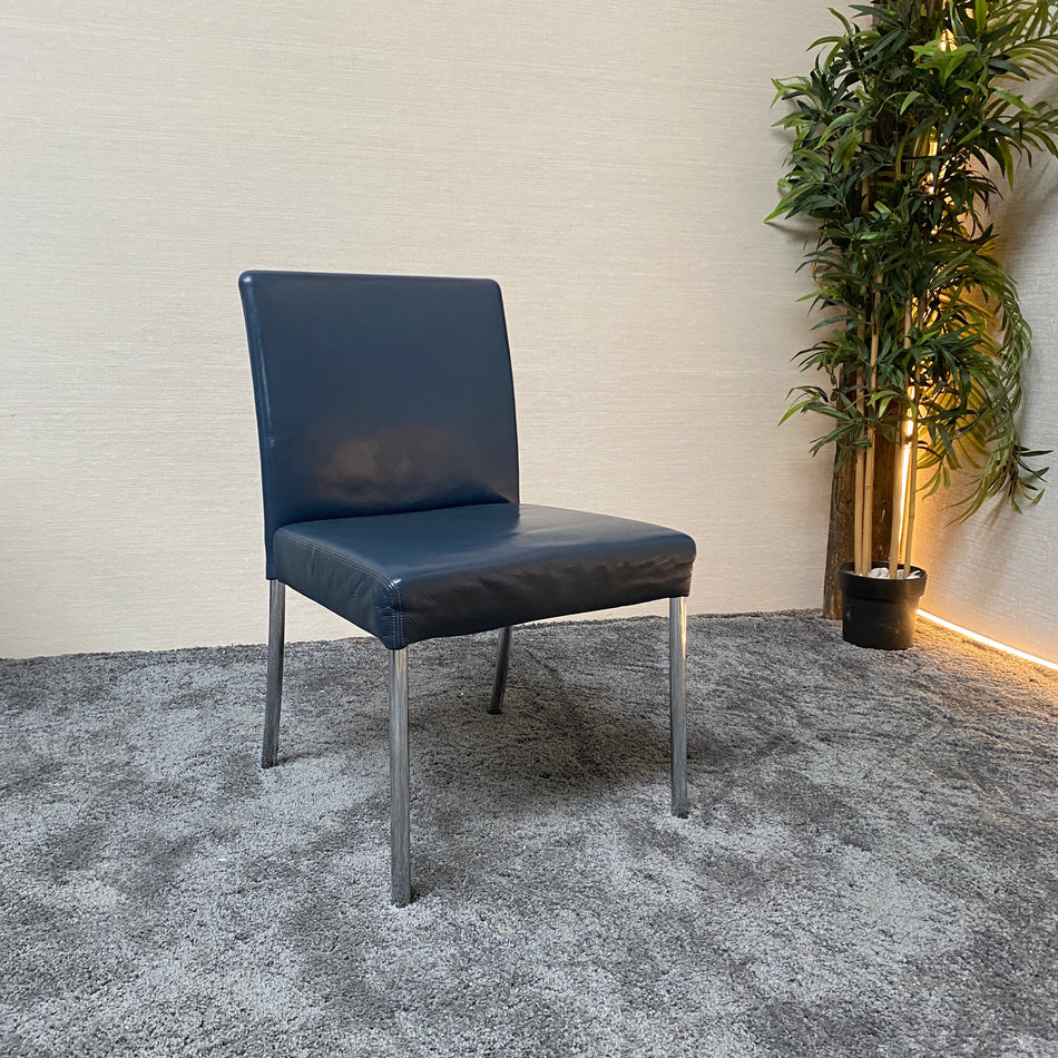 Original Walter Knoll Jason 1400 Stuhl gebraucht blau Leder