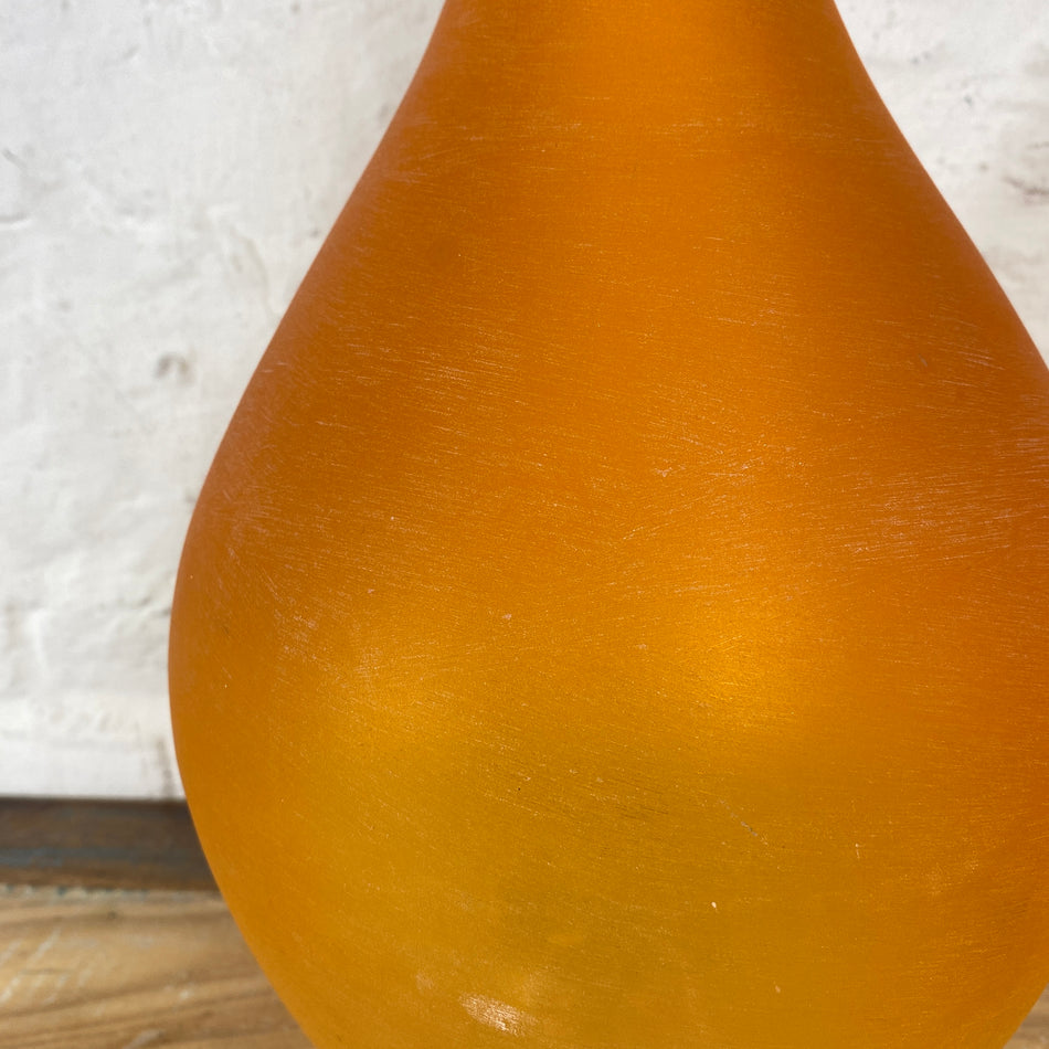 Original Formia Murano Vivarini Vase orange matt Milchglas