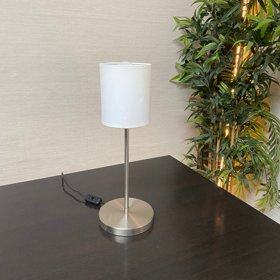 Tischlampe gebraucht silbern 45cm E27 Lampe