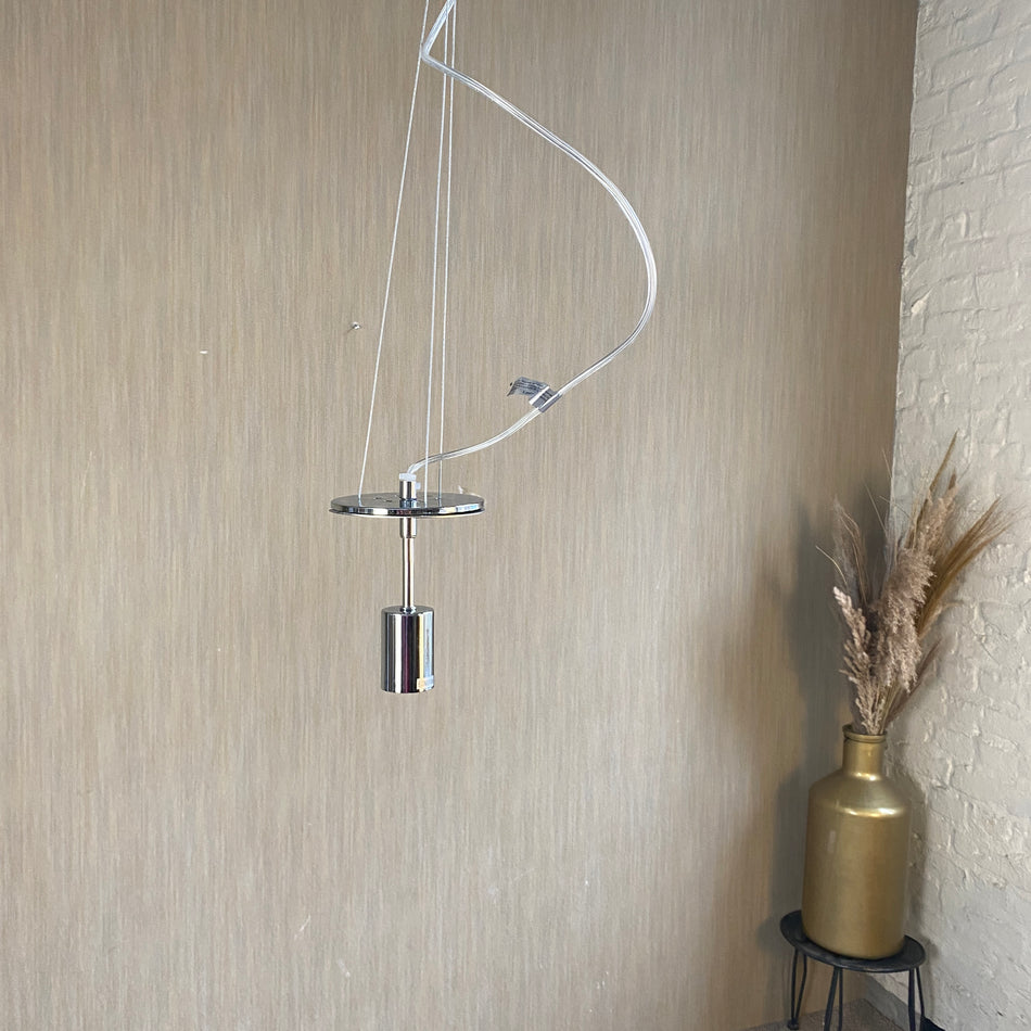 Deckenlampe silbern Metall E27 Lampe 120cm