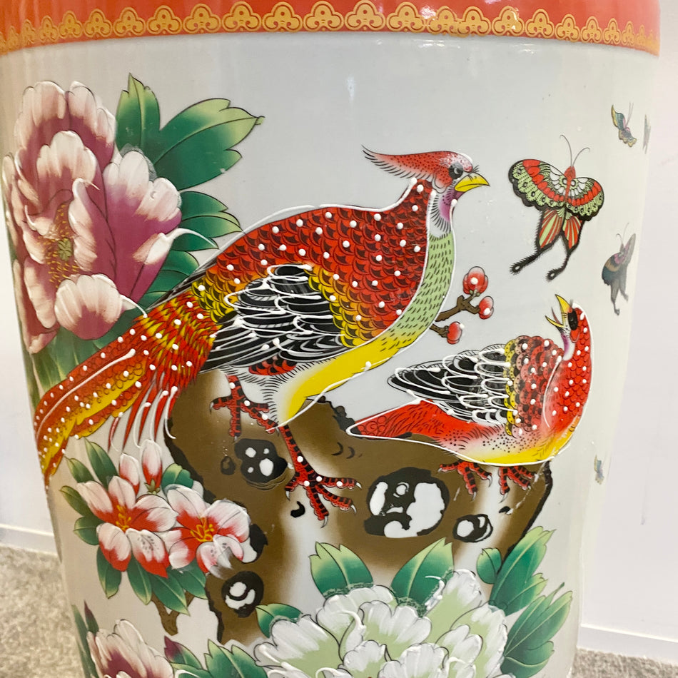 Imposante Bodenvase neuwertig rot Porzellan im asiatischen Stil 145cm Vase Deko
