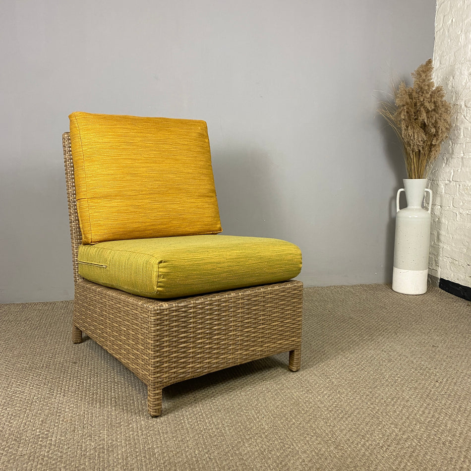 Rattan Sessel gebraucht orange grün dunkel