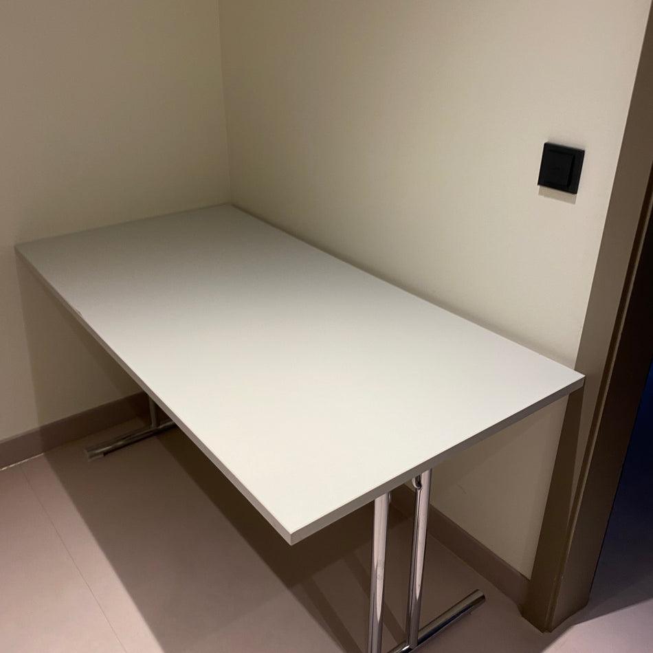 Brunner Klapptisch gebraucht weiß Holz 140x70 Tisch Banketttisch