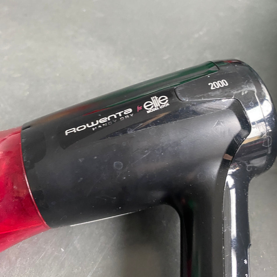 Rowenta Handy Dry Elite Model Look 2000 Haartrockner Föhn schwarz/rot gebraucht