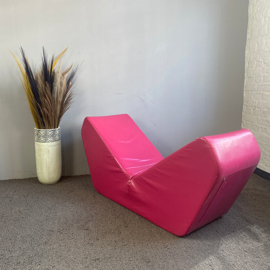 Sessel gebraucht pink Leder Kunstleder Liege