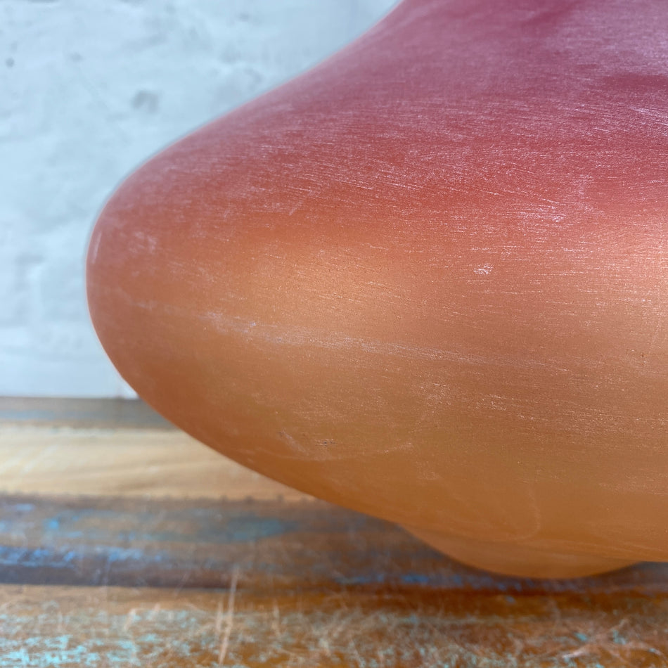 Original Formia Murano Vivarini Vase rot matt Milchglas