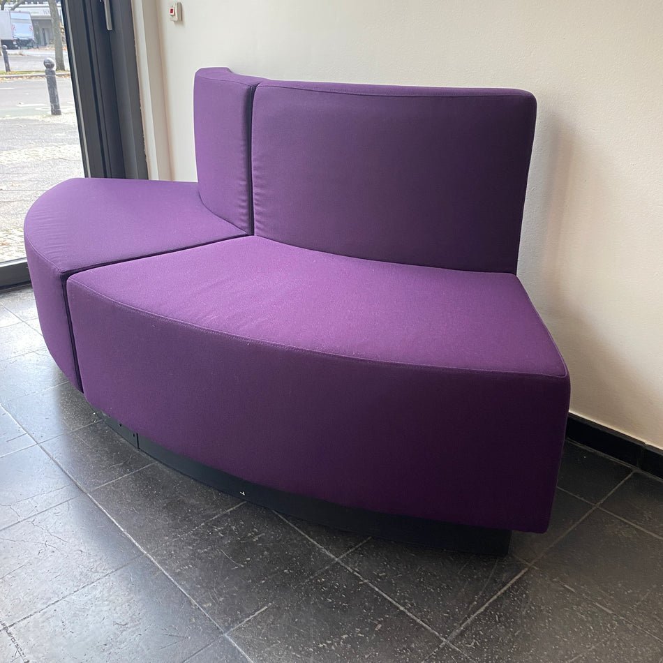 Sofa gebraucht lila gepolstert Sitzelement 105cm mit Rückenlehne