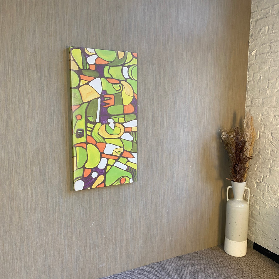 Kunstdruck auf Leinwand gebraucht Wandbild bunt