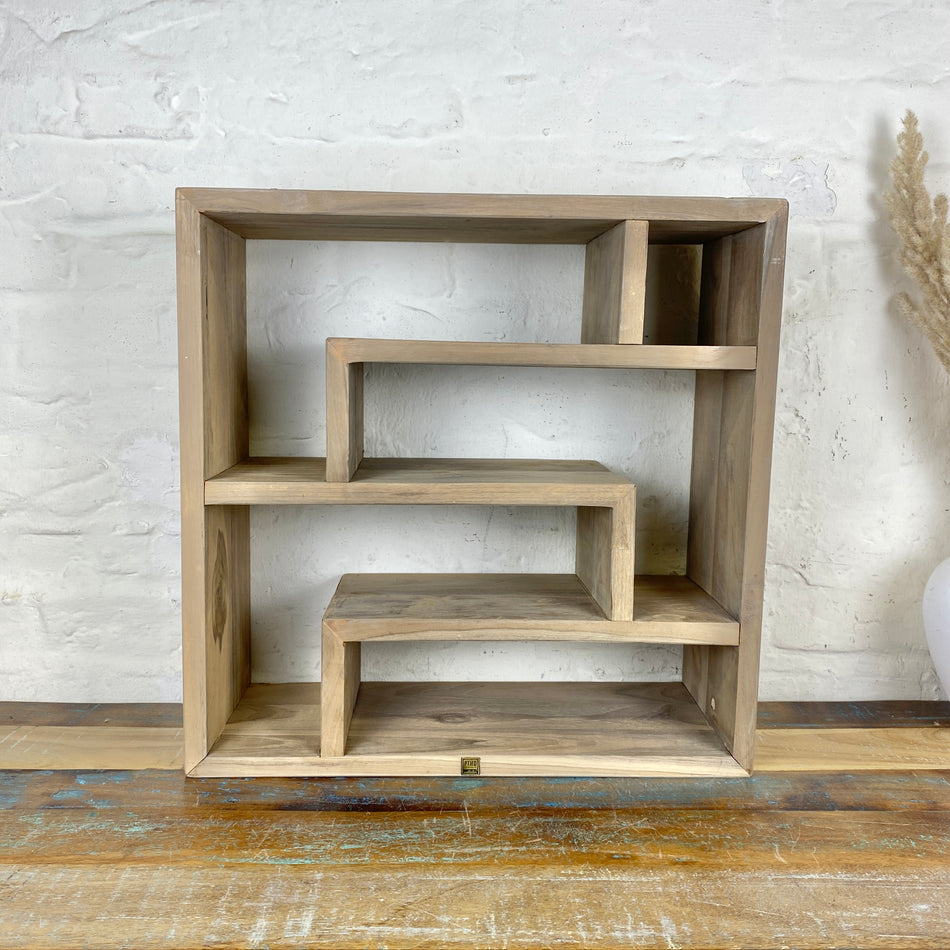 PTMD Tarrin Wandregal beige Buche massiv Holz Regal 50x50