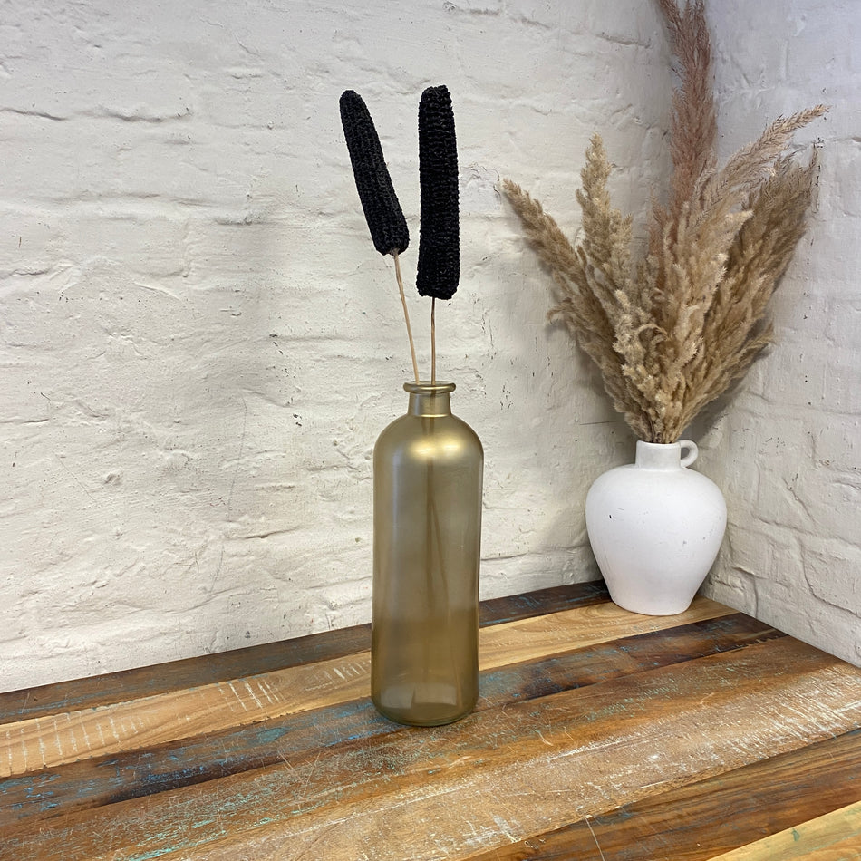 Countryfield Vase golden matt Glas 33cm Deko Blumenvase