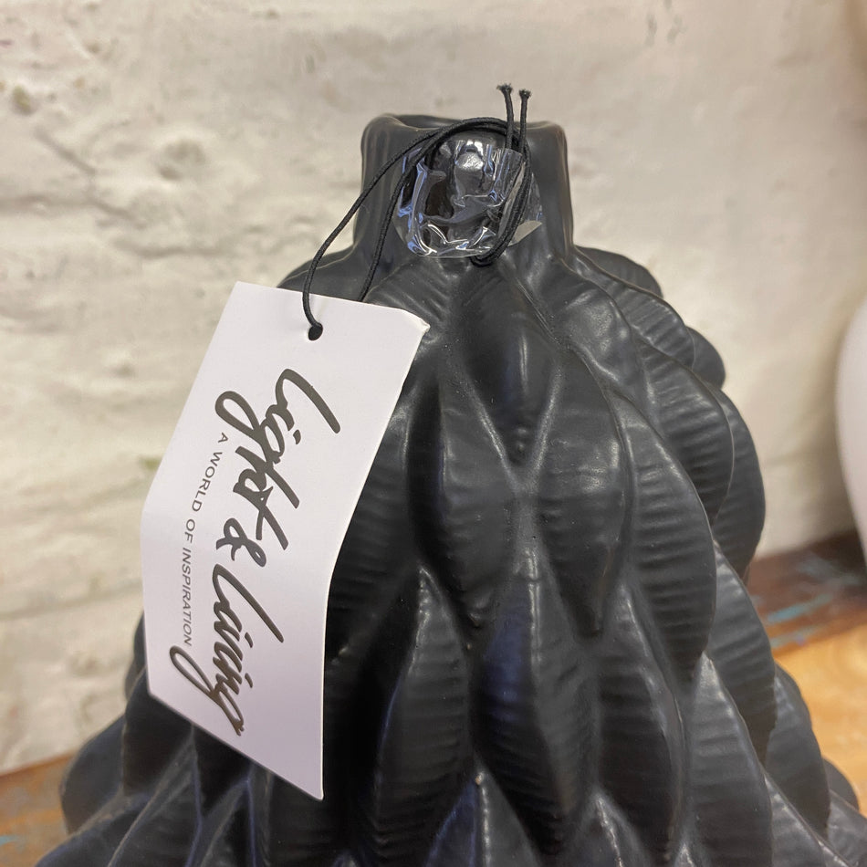 Light & Living Kosia Vase schwarz Keramik Durian Frucht