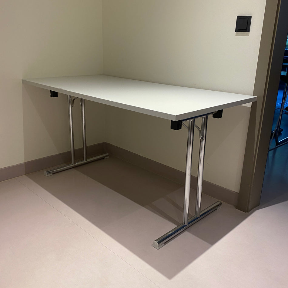 Brunner Klapptisch gebraucht weiß Holz 140x70 Tisch Banketttisch