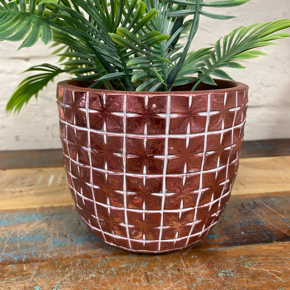 Hanoi Blumentopf pink Keramik 14cm Übertopf