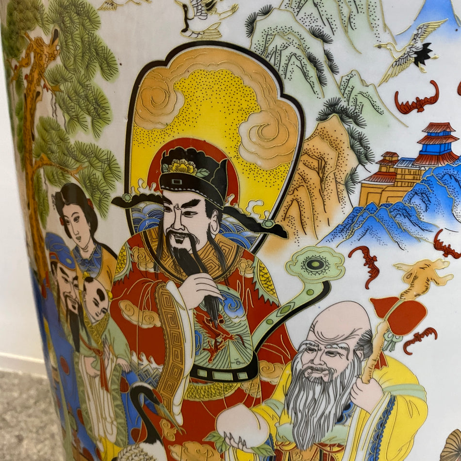 Admirable Bodenvase neuwertig weiß creme Porzellan im asiatischen Stil 145cm Vase Deko