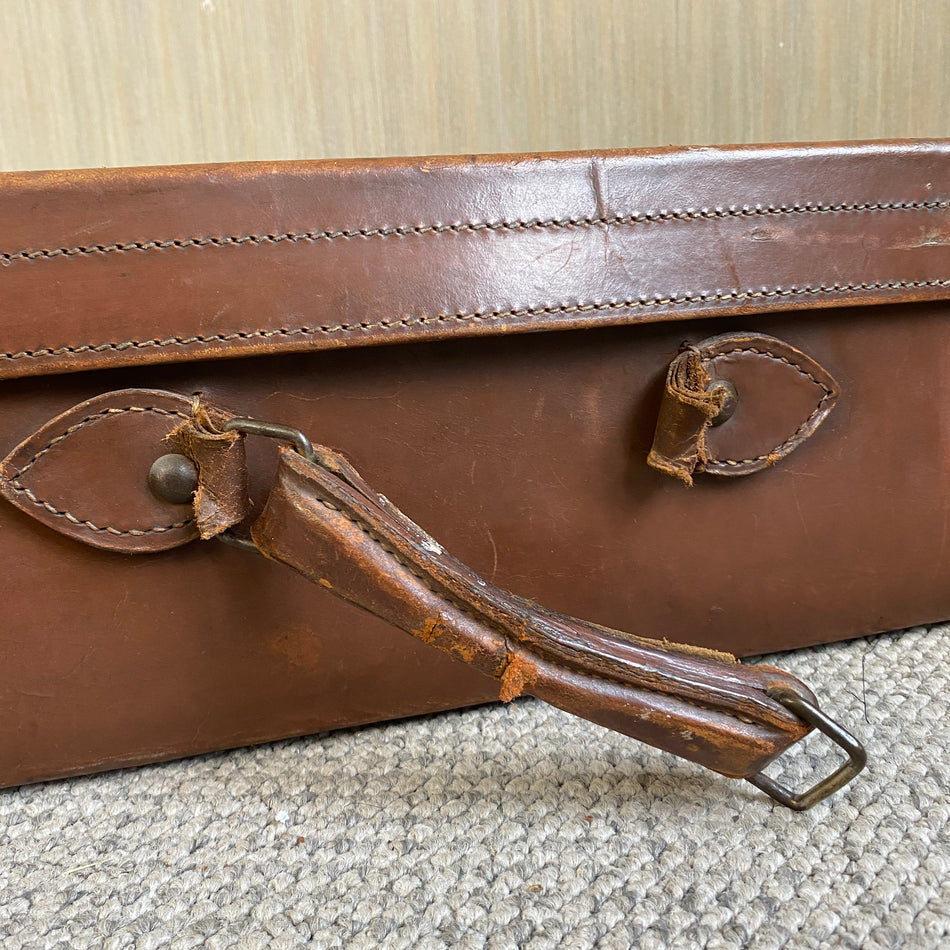 Historischer Koffer antik braun Leder 20. Jh. 66x36