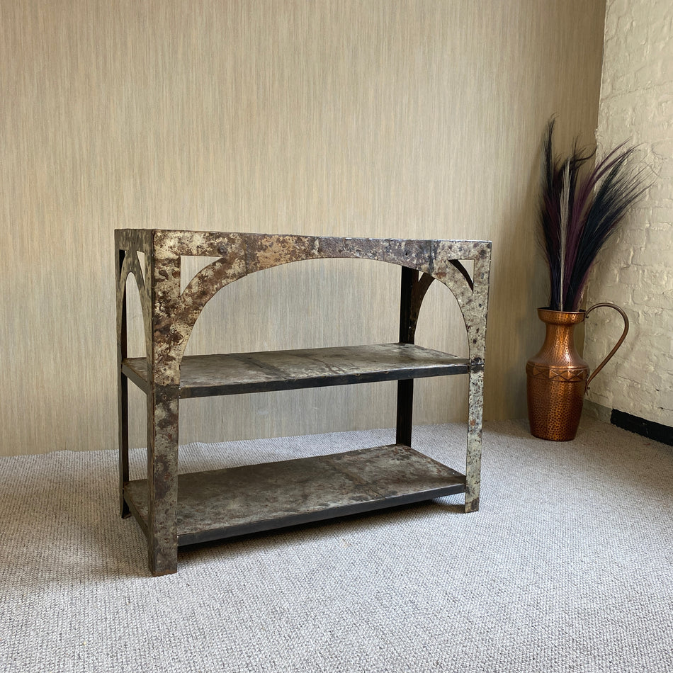 Vintage Eisen Regal shabby Rost schwer