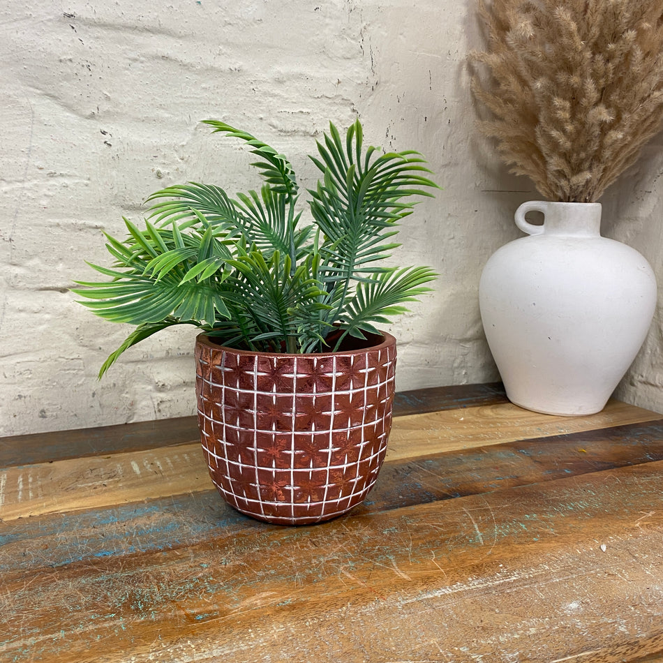 Hanoi Blumentopf pink Keramik 14cm Übertopf