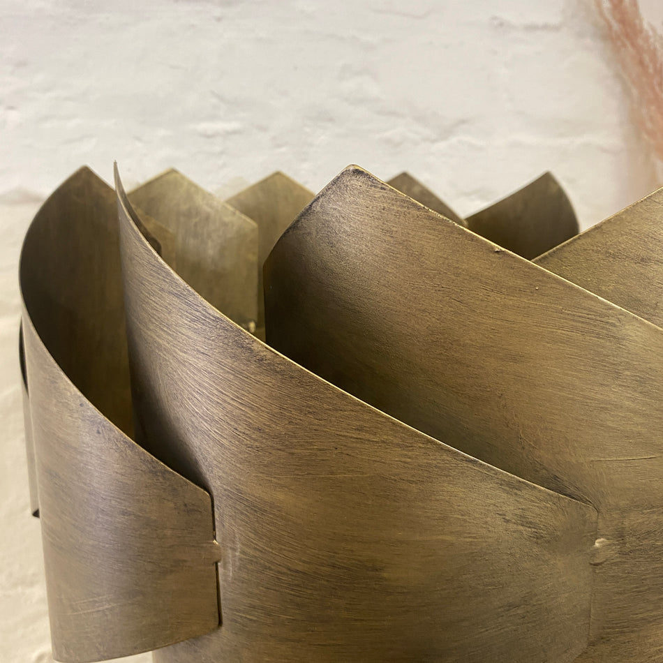 PTMD Arix Tischlampe golden Metall Lampe 60cm