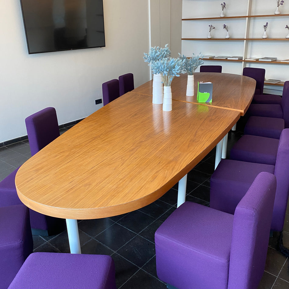 Konferenztisch oval gebraucht Holz 450cm Meeting -Tisch