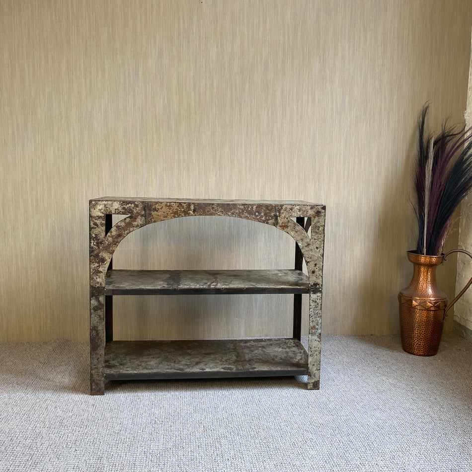 Vintage Eisen Regal shabby Rost schwer