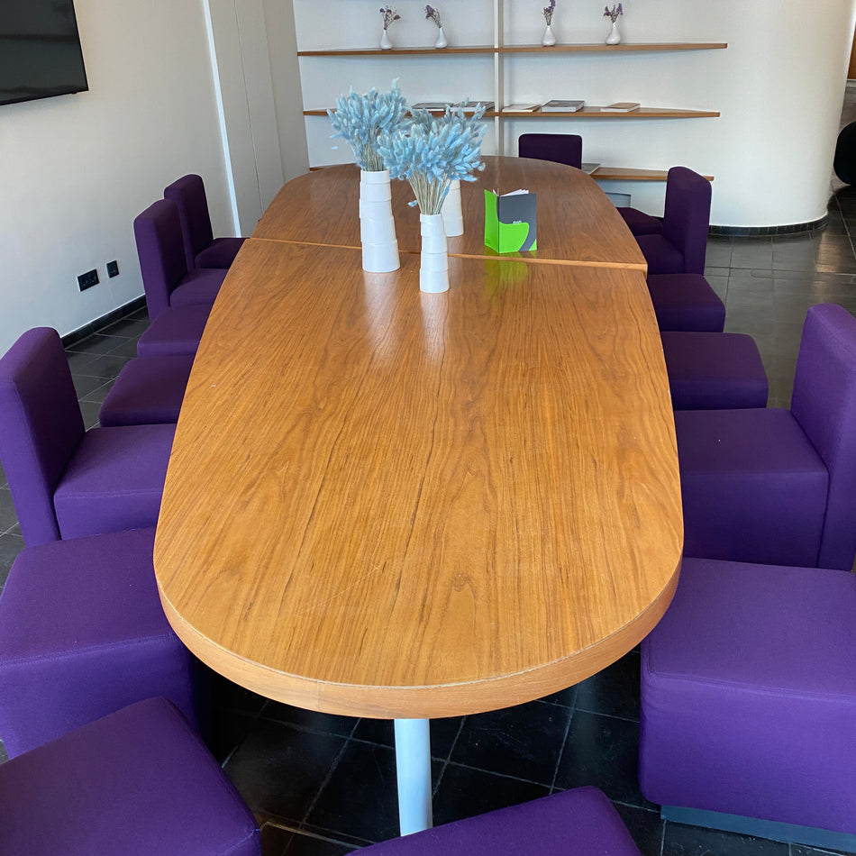 Konferenztisch oval gebraucht Holz 450cm Meeting -Tisch