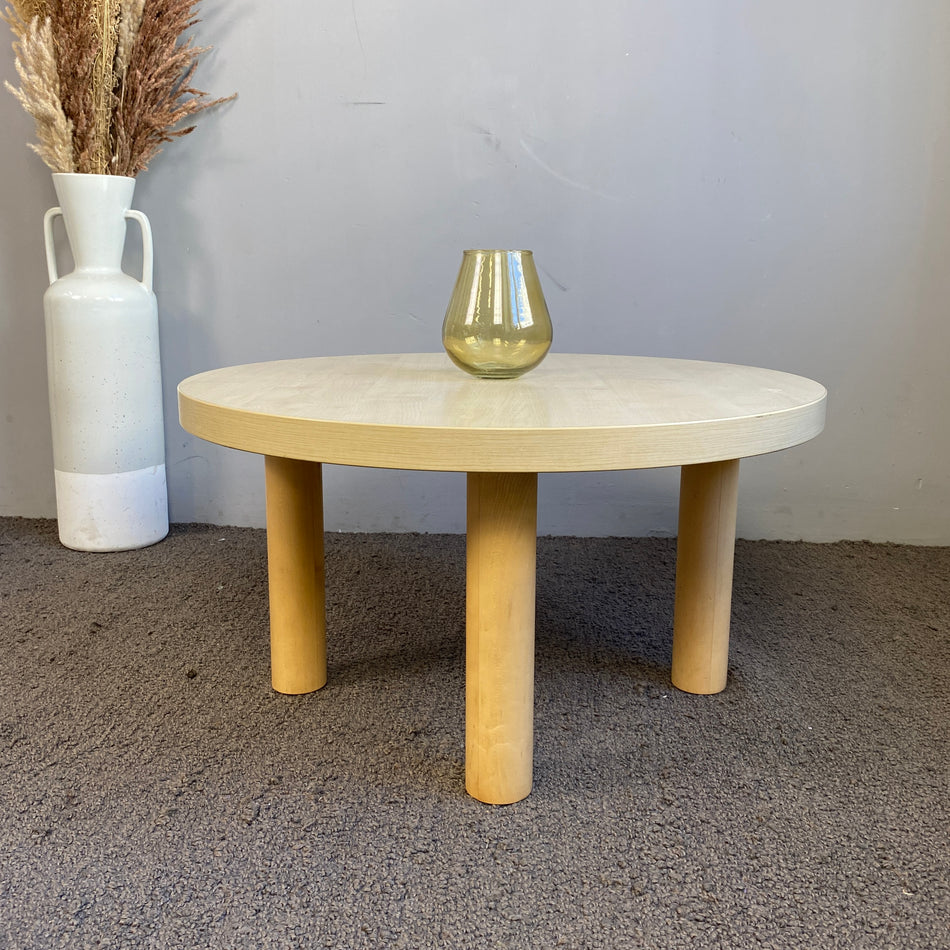 Couchtisch gebraucht Holz Buche hell 75cm rund Tisch