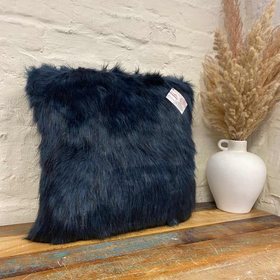Dekokissen dunkelblau flauschig 45x45 Dekokissen Neuware
