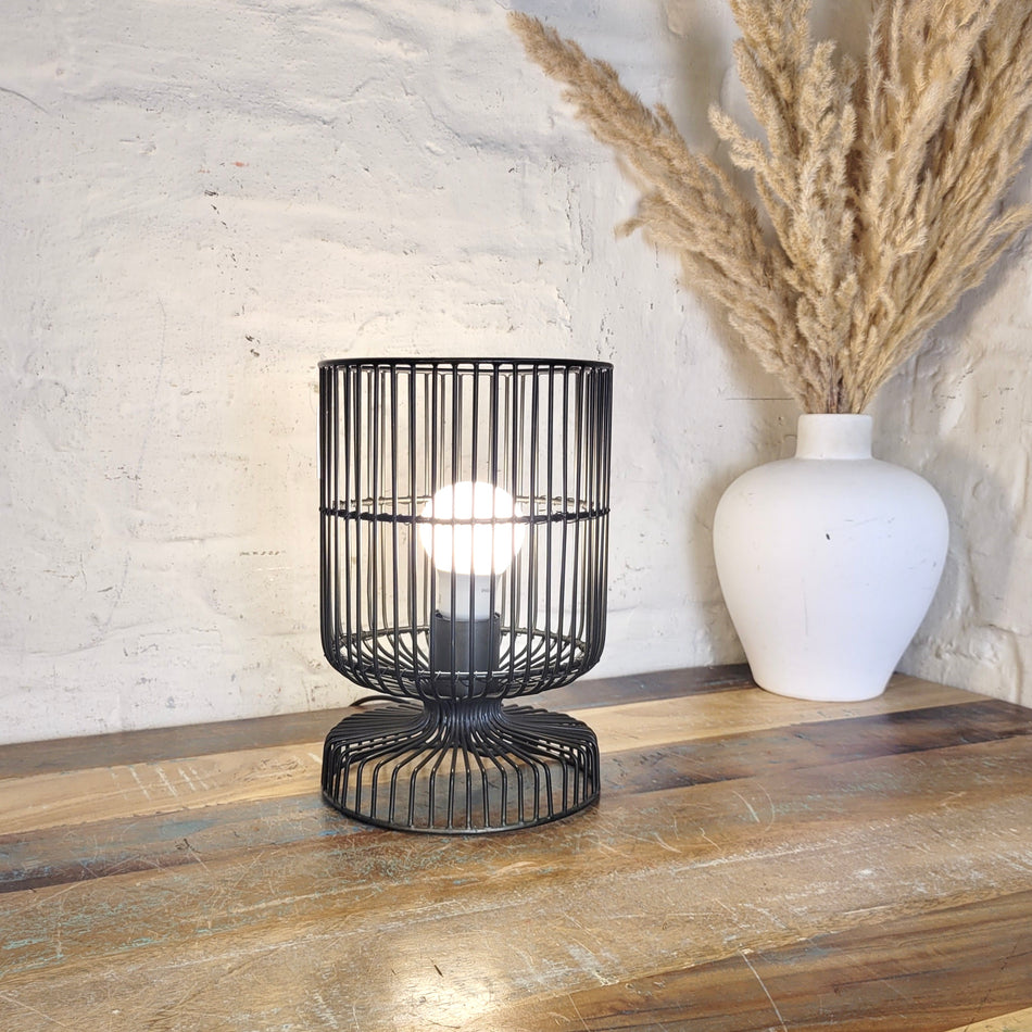 Tischlampe Marco schwarz Metall 25 cm Lampe