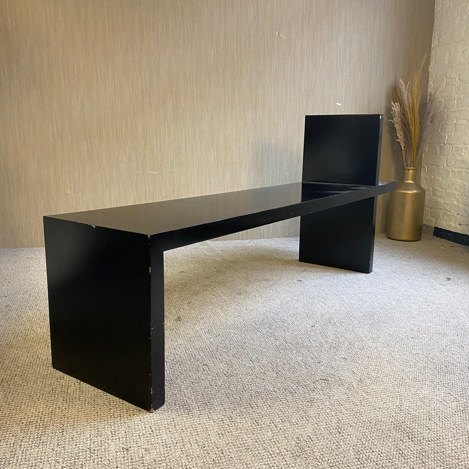 Sitzbank gebraucht schwarz Holz Bank