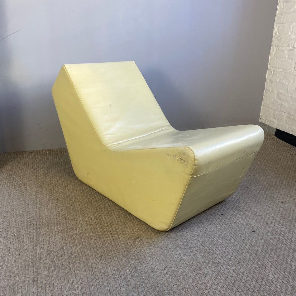 Sessel gebraucht beige Leder Liege