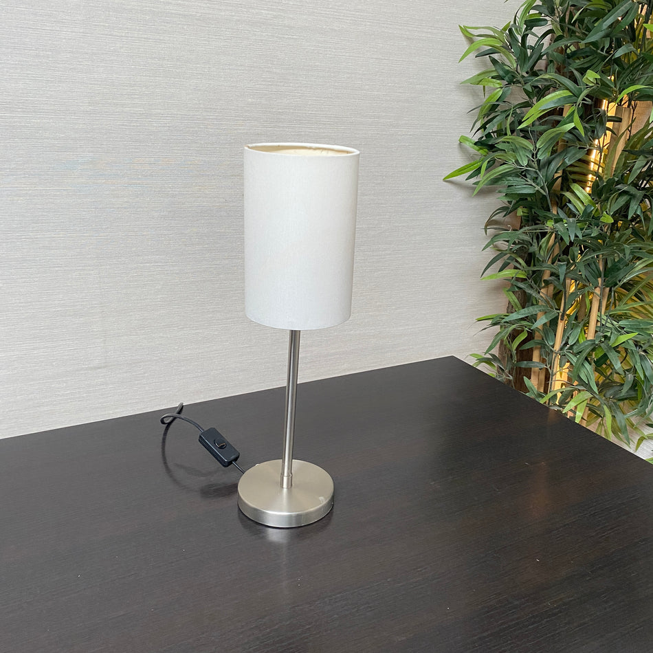 Tischlampe gebraucht silbern 43cm E27 Lampe