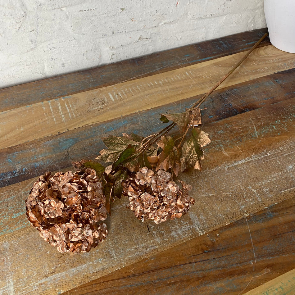 Dekoblume Kunstzweig Viburnum kupferfarben Kunststoff Dekoartikel