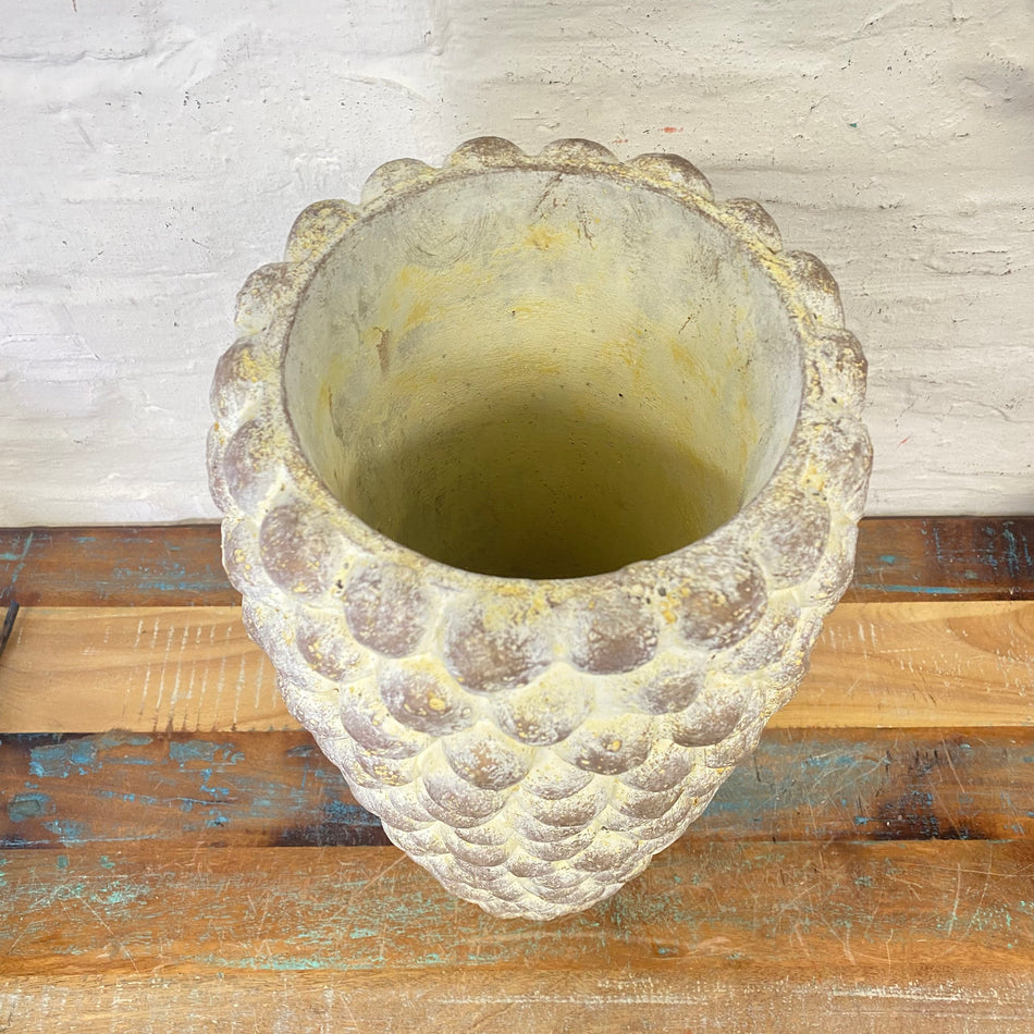 PTMD Ruis Blumentopf creme Zement 50cm Deko Übertopf Vase