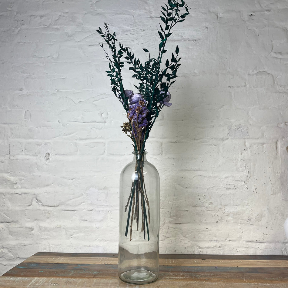 Countryfield Vase Glas transparent Flasche 40cm