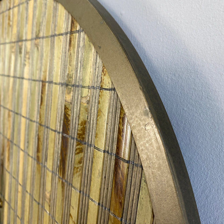 PTMD Ferine Wanduhr beige Holz 56cm Uhr ziffernlos