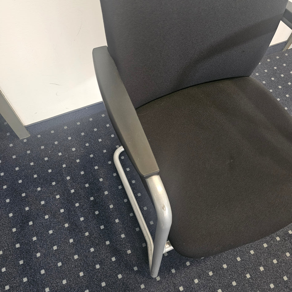 Besucherstuhl Freischwinger Haworth Schwarz Stuhl Büro