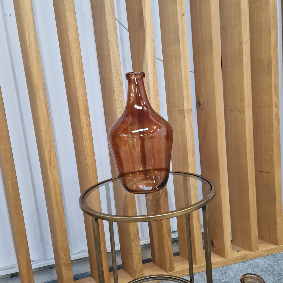 Bauchige Vase Glas 40cm hoch Glasvase, Blumenvase