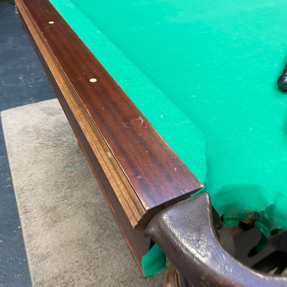 Vintage Billard Tisch gebraucht Holz Steinplatte 245cm