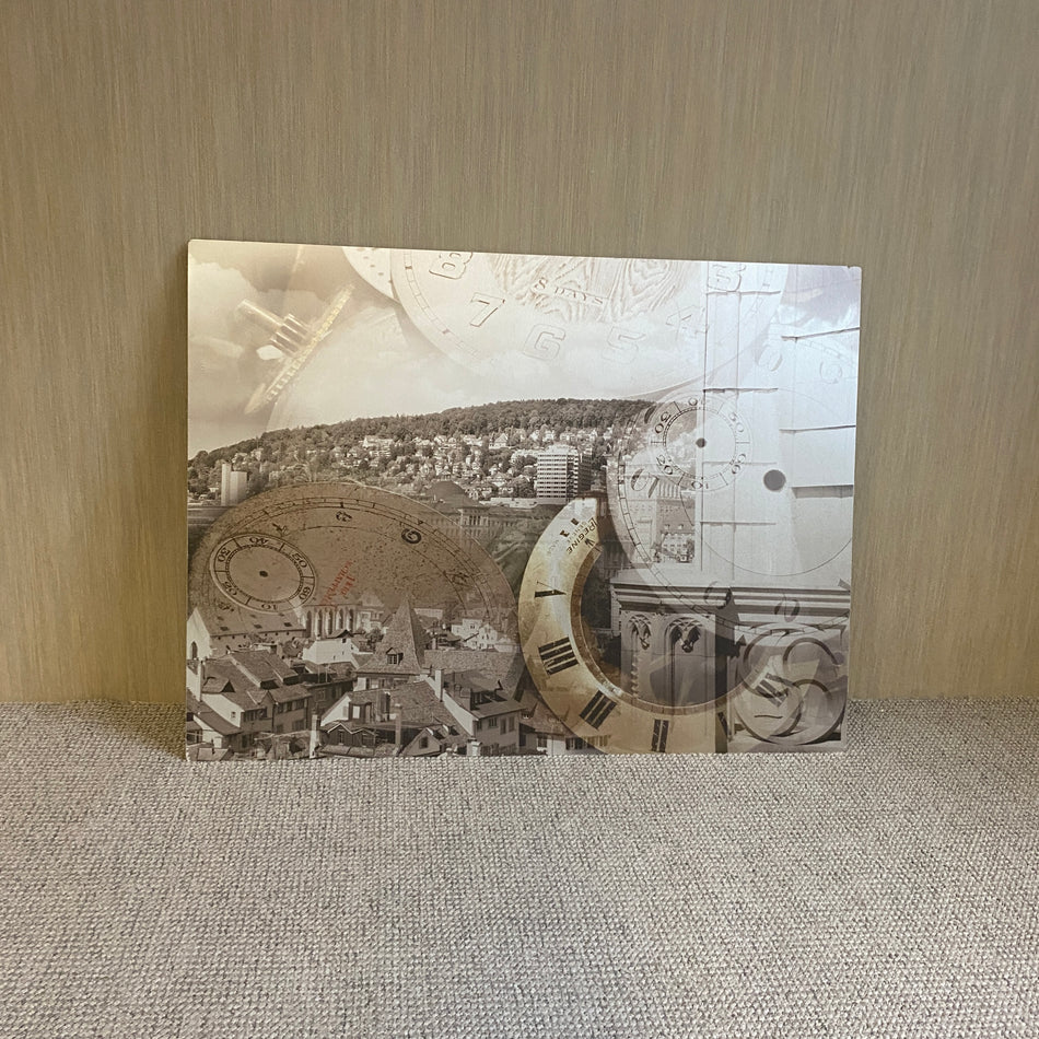 Wandbild gebraucht Kunststoff 100x75 Fotodruck Collage Steampunk City