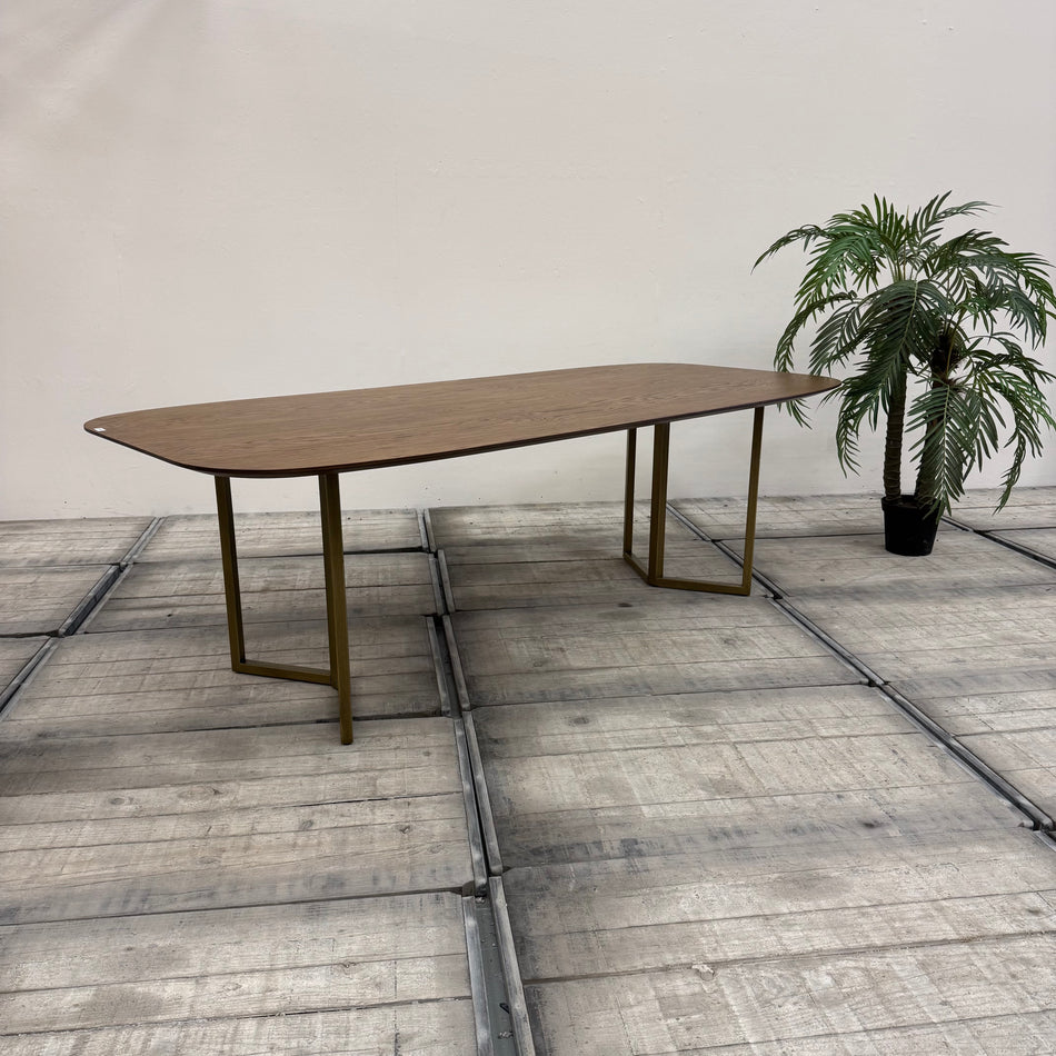 Mace Esstisch Eiche 240cm Massivholz Oval Gold Tisch